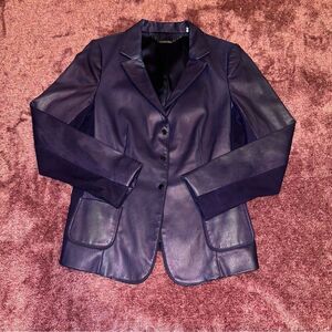 💜Elie Tahari Purple Leather & Suede Jacket💜